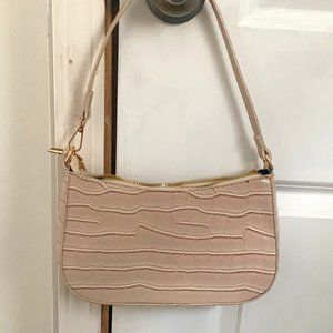 Croc Embossed Baguette Bag